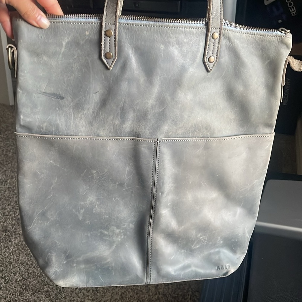 ABLE Selam Magazine Tote - BLUE GRaY - Picture 4 of 16